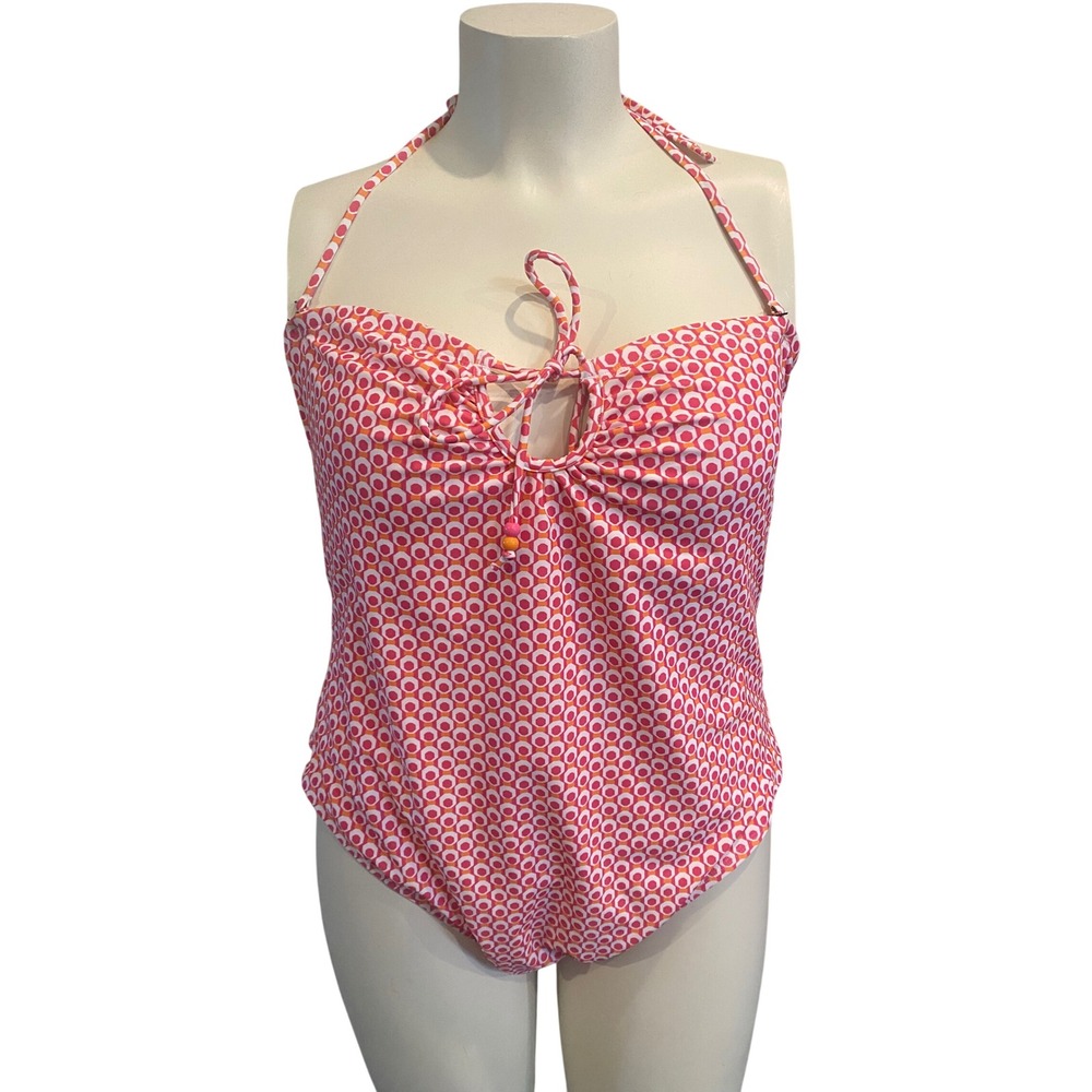 No Boundaries Sporty 1-Piece Swimsuit Surf Pink XXL 20 Cheeky High Leg‎